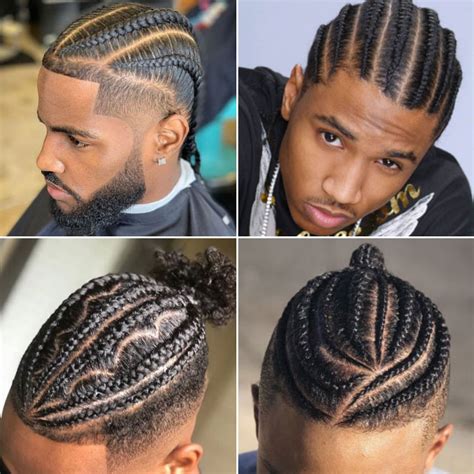 Cornrow styles for men - 8. Jumbo cornrows for black men. Jumbo cornrows are a popular hairstyle for black men. The style involves braiding the hair into large, tight rows. The rows are often close together, with the braids left long. Jumbo cornrows can be accessorized with beads, cowry shells, or other decorative accents. 